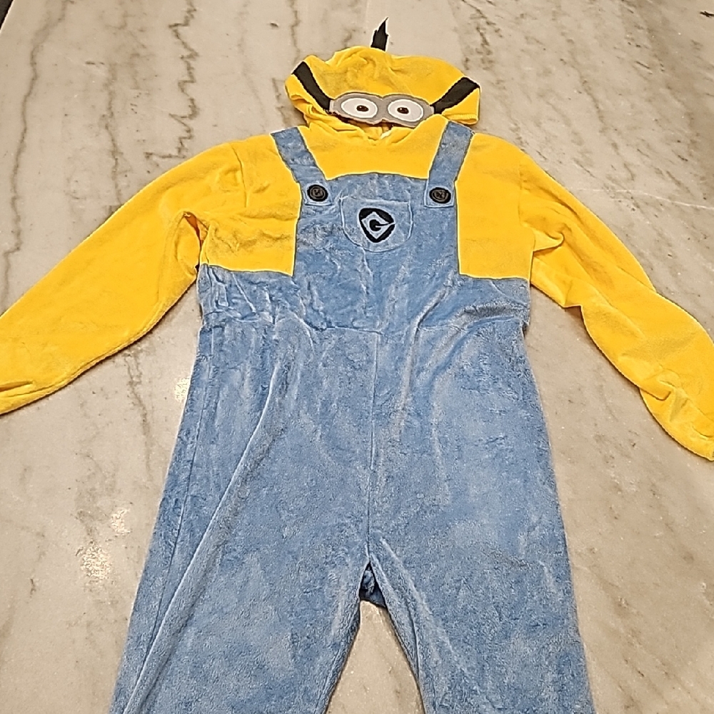 Kids' Playful Yellow and Blue Overalls